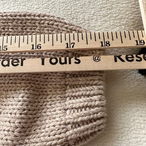 VNTG 80's Chrysantheme Cottagecore Cozy Beige Floral Padded Shoulder Sweater Med - Picture 7 of 9